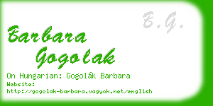barbara gogolak business card