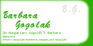 barbara gogolak business card